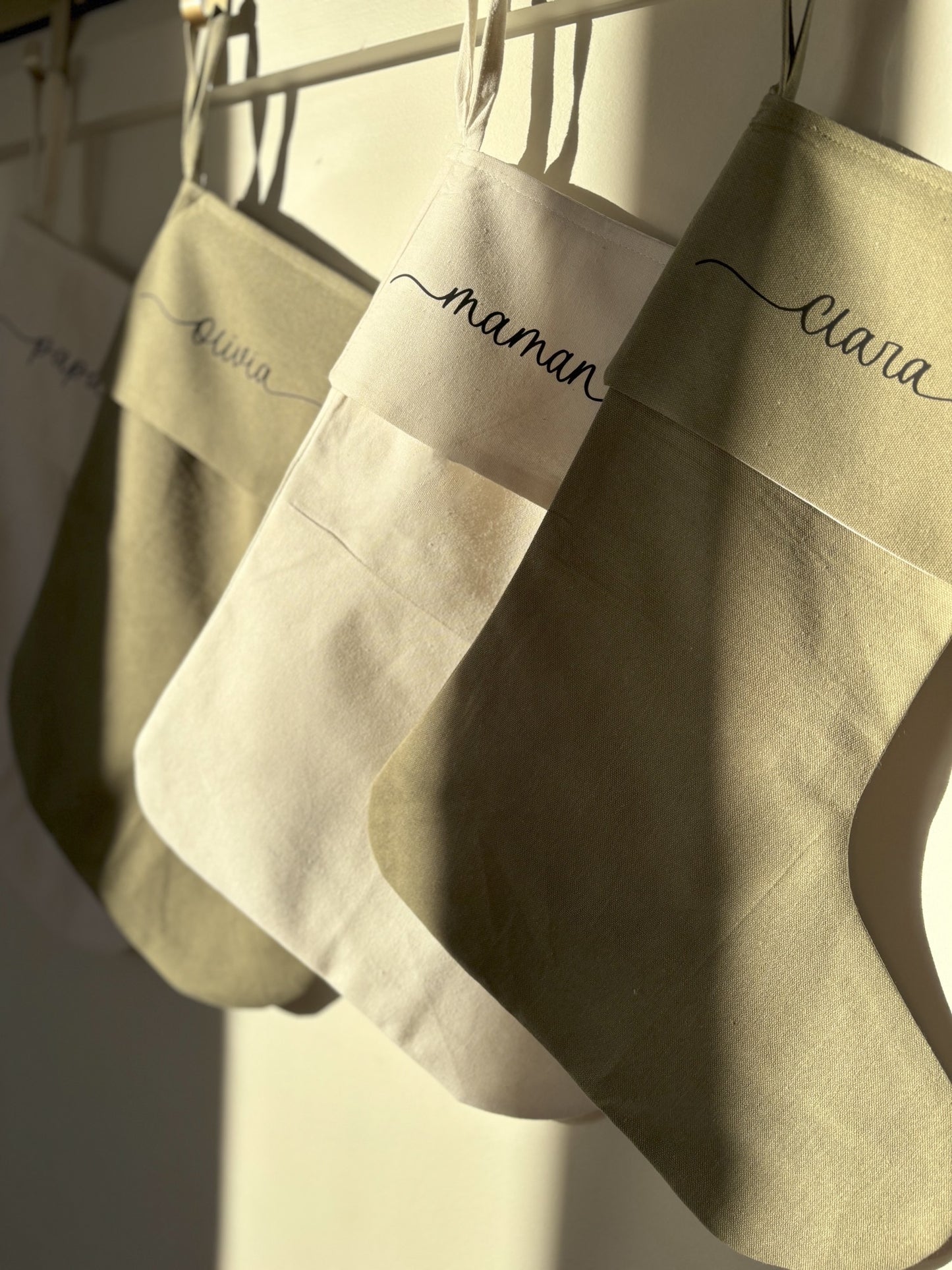 Prénom pour bas de Noël - decal à appliquer soi-même avec fer à repasser