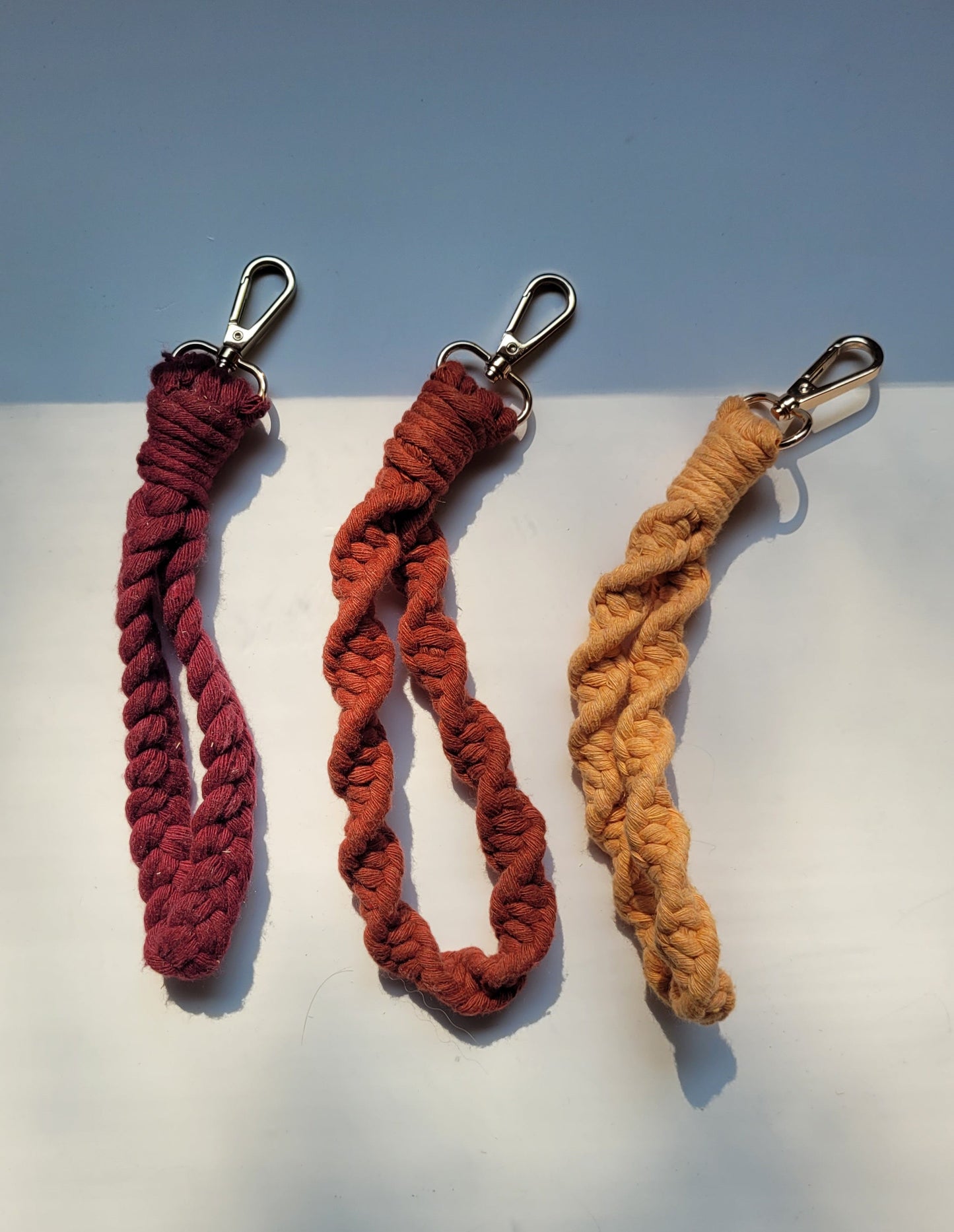 Porte-clés en macramé, 4 modèles différents