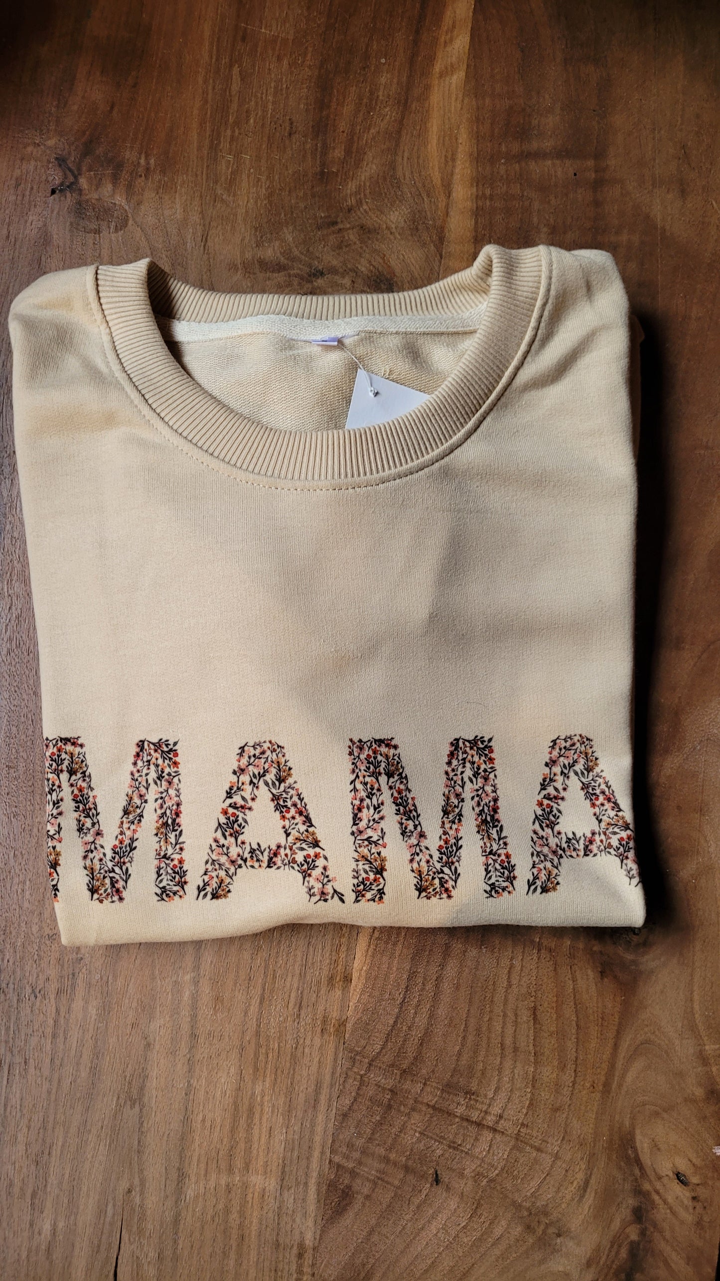 Crewneck xx-large (beige), MAMA fleuri
