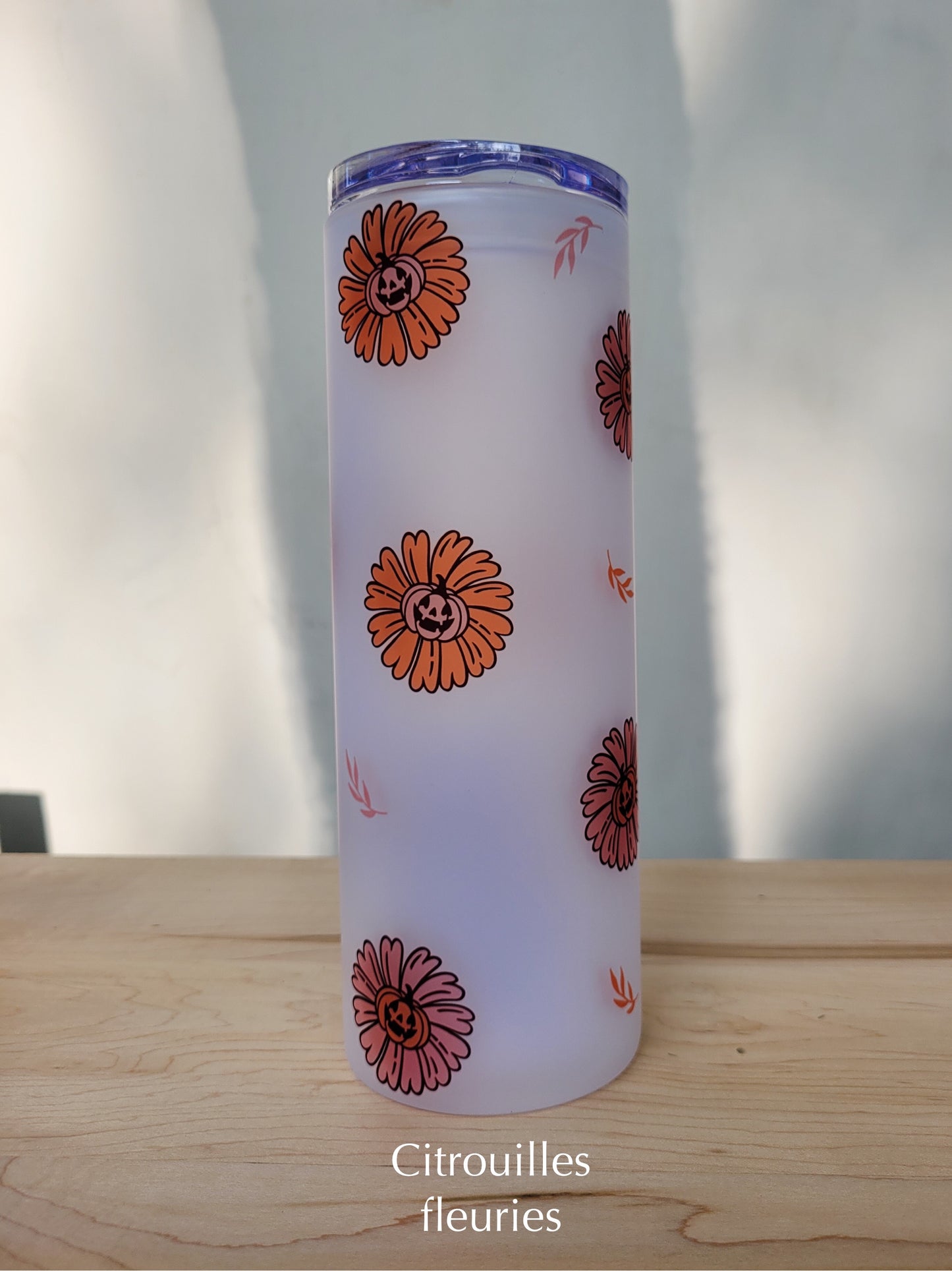 Tumbler en verre 25 onces - automne