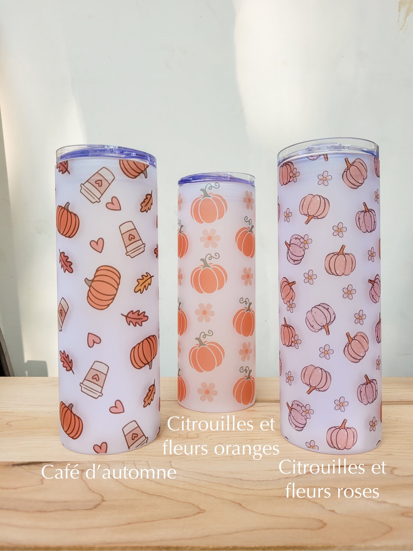 Tumbler en verre 25 onces - automne