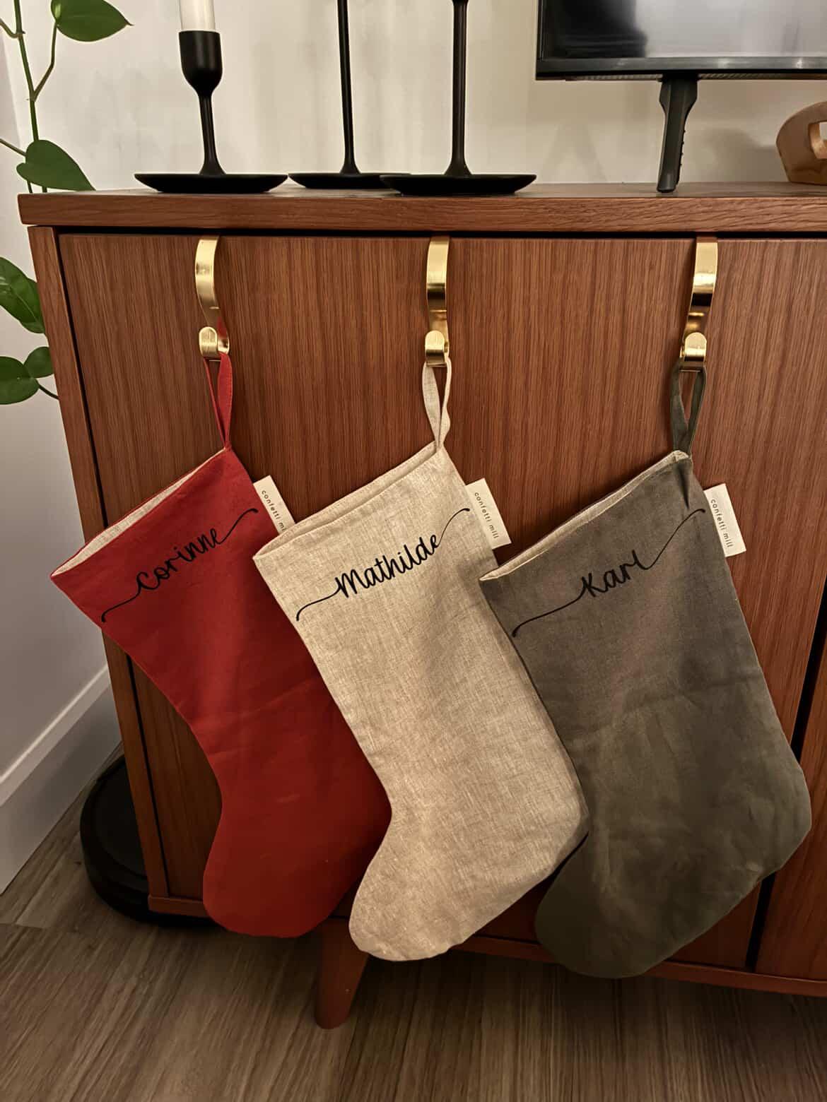 Prénom pour bas de Noël - decal à appliquer soi-même avec fer à repasser