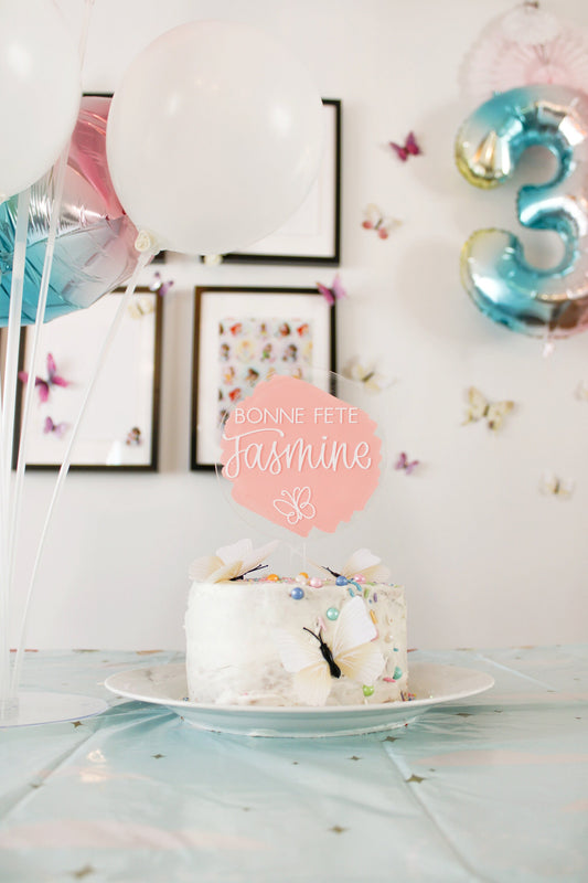 Enseigne décorative de gâteau, anniversaire, fête, enfant, mariage, décoration, 1 an, 2 ans, 3 ans, cake topper